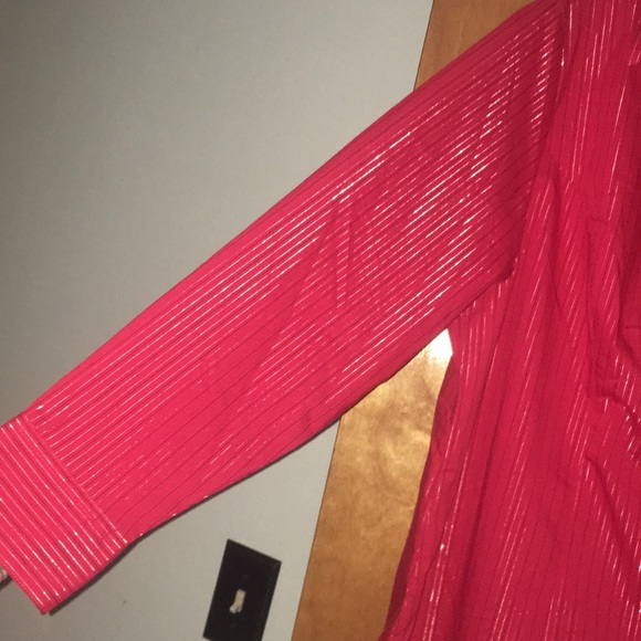 0X Fashion Bug Striped Shimmer Button Down Top - Picture 6 of 13